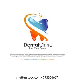 dental clinic logo. unique. modern effect. clean. icon. vector.