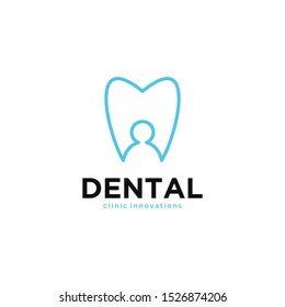 Dental Clinic Dental Logo vector abstract design. Icon Concepts Logotype medical doctor dentist stomatology.