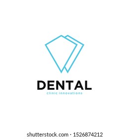 Dental Clinic Dental Logo vector abstract design. Icon Concepts Logotype medical doctor dentist stomatology.