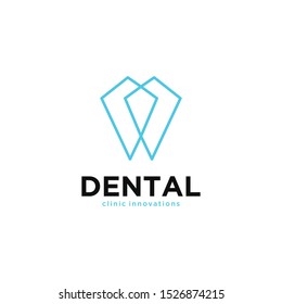 Dental Clinic Dental Logo vector abstract design. Icon Concepts Logotype medical doctor dentist stomatology.