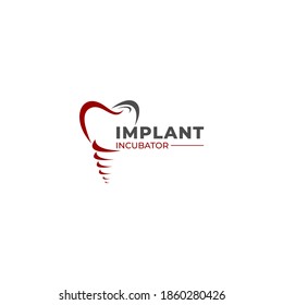 Dental Clinic Logo Vector, take tooth implant false tooth