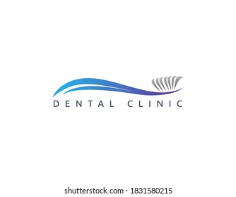 Dental clinic medical logo design illustration