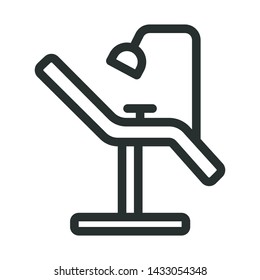 dental clinic - minimal line web icon. simple vector illustration. concept for infographic, website or app.