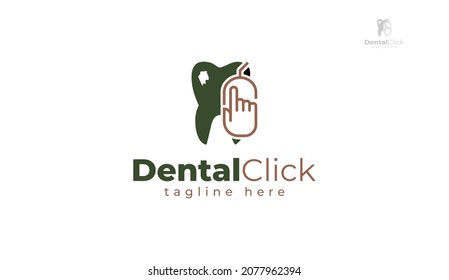 Dental Clinic Mouse Click Logo Design. Vector