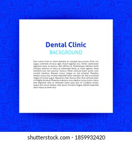 Dental Clinic Paper Template. Vector Illustration of Outline Design.
