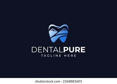 dental clinic pure modern concept logo design template