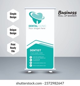 Dental clinic roll up template design