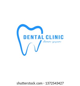 Dental clinic and text logo design. 