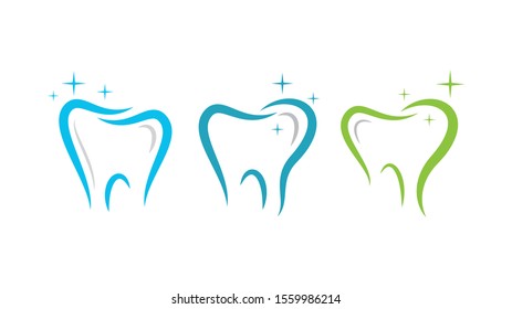 dental clinic tooth care logo icon vector template