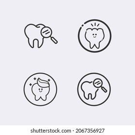 Dental clinic. Tooth icon dental clinic