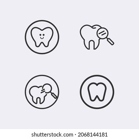 Dental clinic. Tooth icon dental clinic