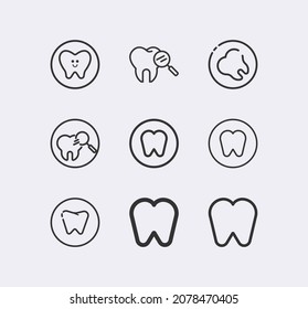 Dental clinic. Tooth icon dental clinic