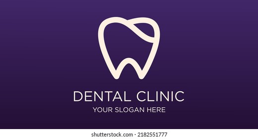 dental clinic tooth logo design vector illustration.