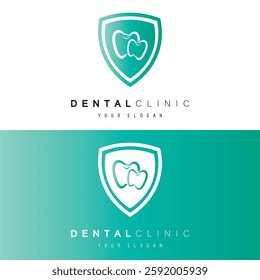 dental clinic tooth logo design vector illustration.