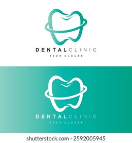 dental clinic tooth logo design vector illustration.