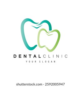 dental clinic tooth logo design vector illustration.