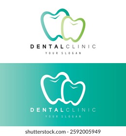 dental clinic tooth logo design vector illustration.