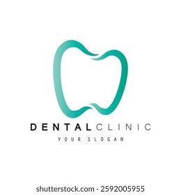 dental clinic tooth logo design vector illustration.