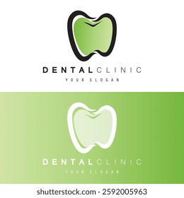 dental clinic tooth logo design vector illustration.