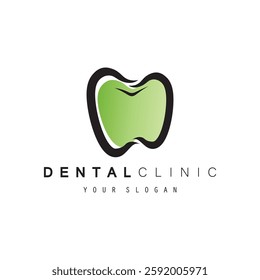 dental clinic tooth logo design vector illustration.