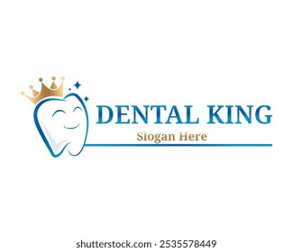 dental clinic tooth logo with smile dental design vector illustration linear style