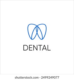 dental clinic tooth vector, dentist brand logo design