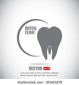 Dental clinic vector icon. Tooth icon