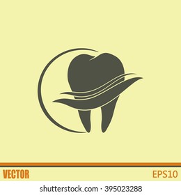 Dental clinic vector icon. Tooth icon