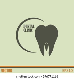 Dental clinic vector icon. Tooth icon