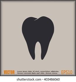 Dental clinic vector icon. Tooth icon