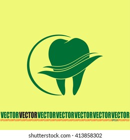 Dental clinic vector icon. Tooth icon