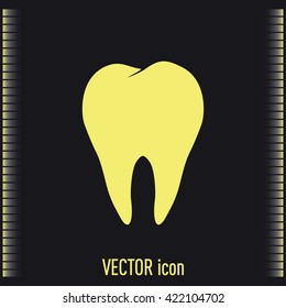 Dental clinic vector icon. Tooth icon