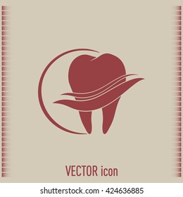 Dental clinic vector icon. Tooth icon