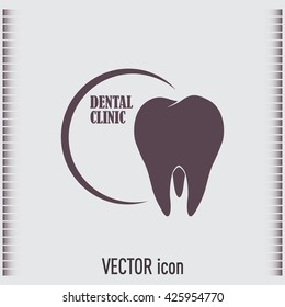 Dental clinic vector icon. Tooth icon