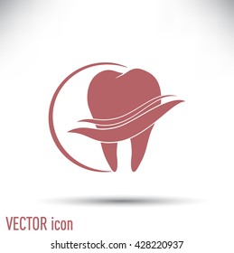 Dental clinic vector icon. Tooth icon