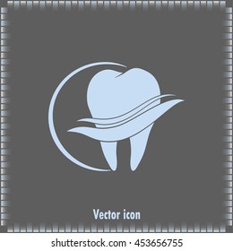 Dental clinic vector icon. Tooth icon