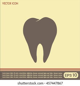 Dental clinic vector icon. Tooth icon