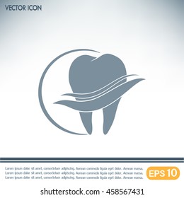Dental clinic vector icon. Tooth icon