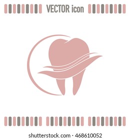 Dental clinic vector icon. Tooth icon