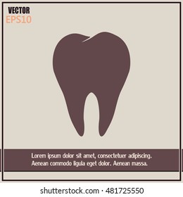 Dental clinic vector icon. Tooth icon