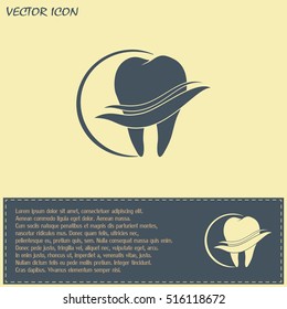 Dental clinic vector icon. Tooth icon