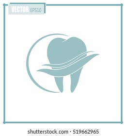 Dental clinic vector icon. Tooth icon