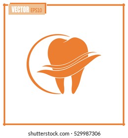 Dental clinic vector icon. Tooth icon