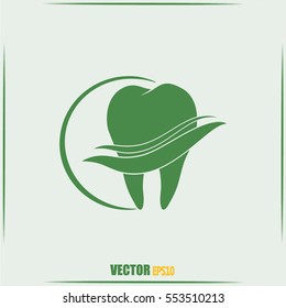 Dental clinic vector icon. Tooth icon