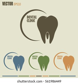 Dental clinic vector icon. Tooth icon