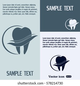 Dental clinic vector icon. Tooth icon