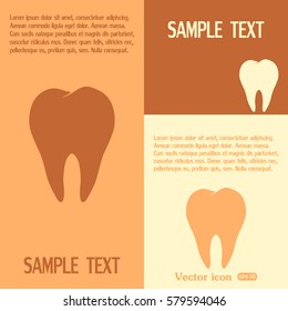 Dental clinic vector icon. Tooth icon