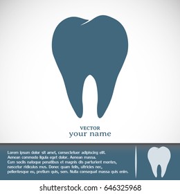 Dental clinic vector icon. Tooth icon