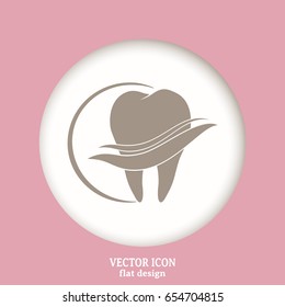 Dental clinic vector icon. Tooth icon