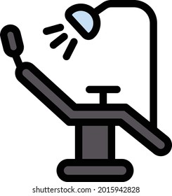 dental clinic vector line colour icon